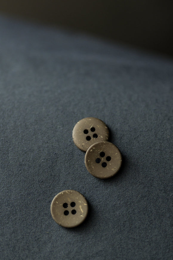 Merchant & Mills Buttons -Olive Speckles 18mm