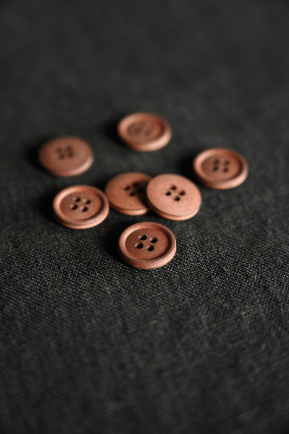 Merchant & Mills Cotton Buttons -Cinnamon Dust 15mm