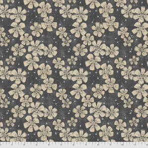 Nocturnal Bloom - Charcoal - $11.49/yd