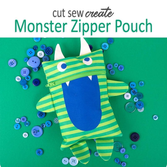 Monster Zipper Pouch Panel