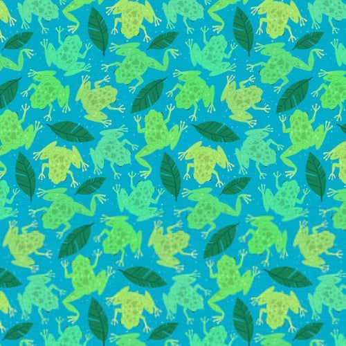 Frogs - Light Blue $12.49/ Yard