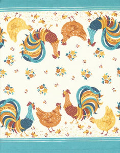 16" Classic Retro Toweling - Cluck Cluck $8.99/yd