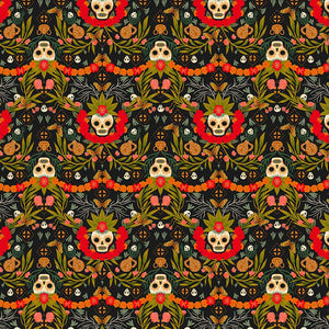 Day of the Dead - Midnight $12.99/yard