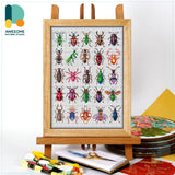 Counted Cross Stitch Kit: Insects Collection