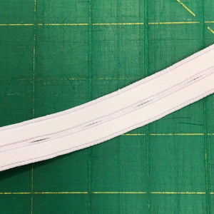 Elamaille 3/4” white button elastic