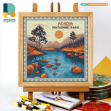 Counted Cross Stitch Kit: Acadia National Park (120 x 120)