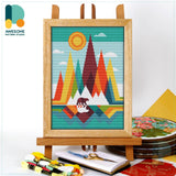 Counted Cross Stitch Kit: Mountain Landscape (120 x 162)