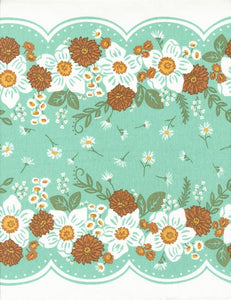 16" Classic Retro Toweling - Country Flower $8.99/yd