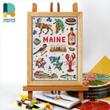 Counted Cross Stitch Kit: Maine Collection Portrait