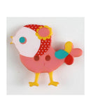 Novelty Button - Pink Bird 25mm