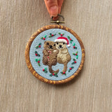 Holiday Otterly Adorable Ornament Embroidery Kit