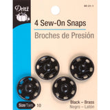 sew on snaps black