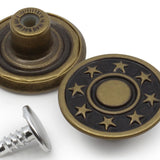 Dritz 11/16” Jean Buttons - Antique Brass