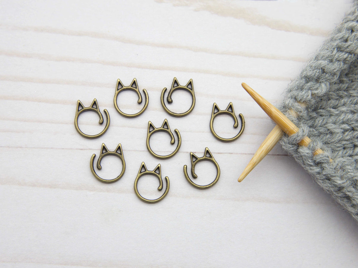 Antique Gold Cat Split Ring – Z Fabrics