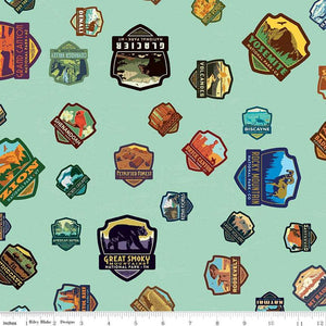 National Parks - Patches Sea Green $13.49/yd