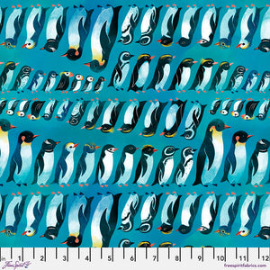 Penguins and Puffins - Aqua $12.99/ Yard