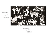 Japanese Linen : NekoNoe Cat Cat Canvas Natural $24.49/yd