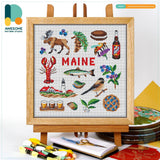 Counted Cross Stitch Kit: Maine Collection
