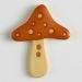 Novelty Button - Mushroom 25mm- 2 holes