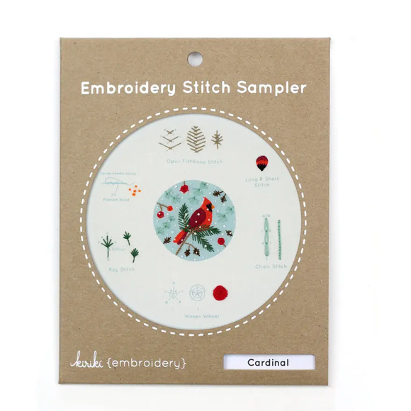 Cardinal Embroidery Stitch Sampler