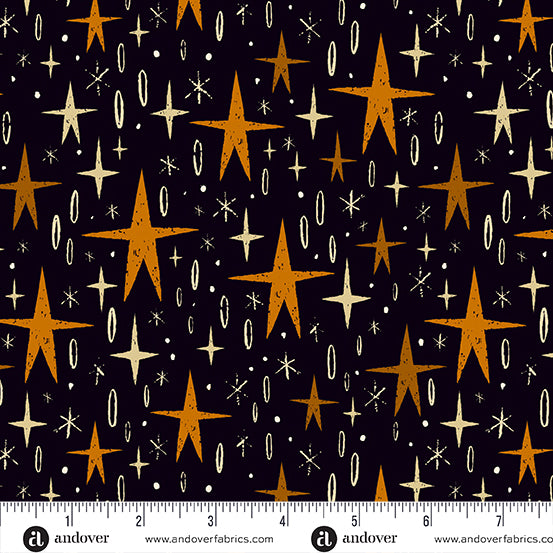 Tall Stars - Black $12.99/yd