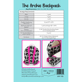 Archie Backpack pattern