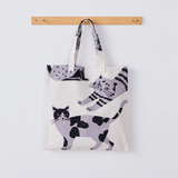 Japanese Linen : NekoNoe Cat Cat Canvas Natural $24.49/yd