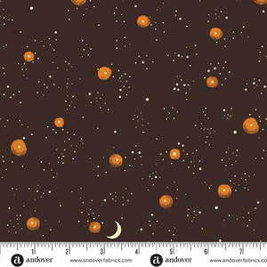 Galaxy with Moon - Black $12.99/yd