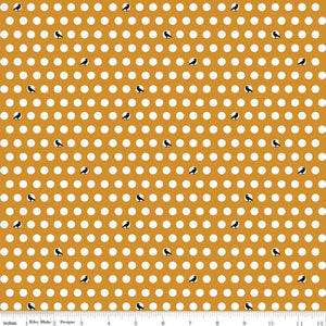 Dots and Crows - Butterscotch $12.99/ Yard