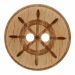 Wood Button: Steering Wheel - Size: 23mm 2 Holes