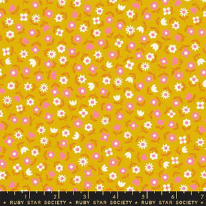 Picture Book Floral - Golden Rod $12.99/ Yard
