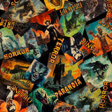 Classic Movie Monsters - Black $13.49/yd