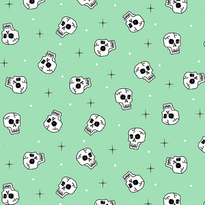 Skulls - Green $11.99/yd