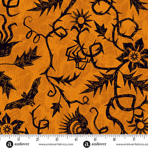 Vine Spiderweb - Orange $12.99/yd