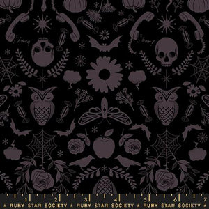 Creepy Damask - Black $12.99/ Yard