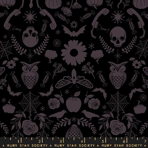 Creepy Damask - Black $12.99/ Yard