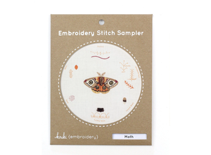 Moth Embroidery Stitch Sampler