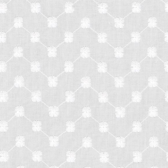 Francesca Eyelet - White $14.75/ yd