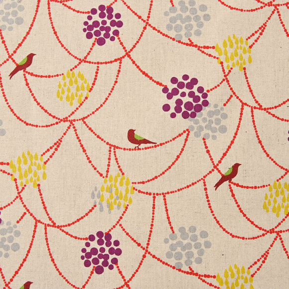 Japanese Linen : Bird To Hang- Natural $19.49/yd