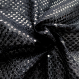 Disco Dot Sequin Knit - Black $9.50/yd