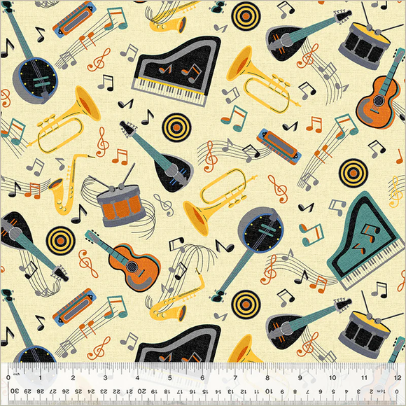 Live Jazz - Ivory $13.25/yd