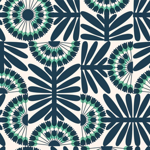 LAMINATED:  Retro Rotating Allium $20.50/Yard