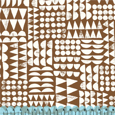 ORGANIC Canvas - Print Patch Dark Brown   $15.98/ Yard