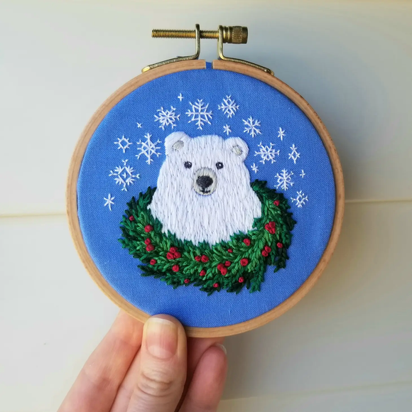 Christmas Embroidery Kit, Embroidery Kit, Beginner Embroidery
