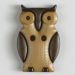 Novelty Button - Owl 25mm- 2 holes