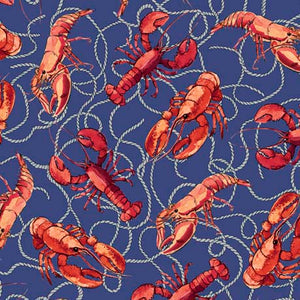 Lobsters- Blue $12.99/yd