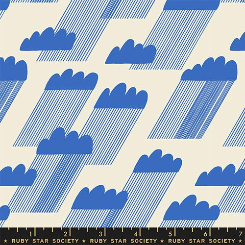 Rain Clouds - Royal Blue - $12.99/ Yard