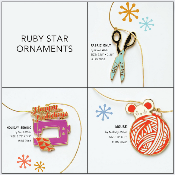 Ruby Star Ornaments