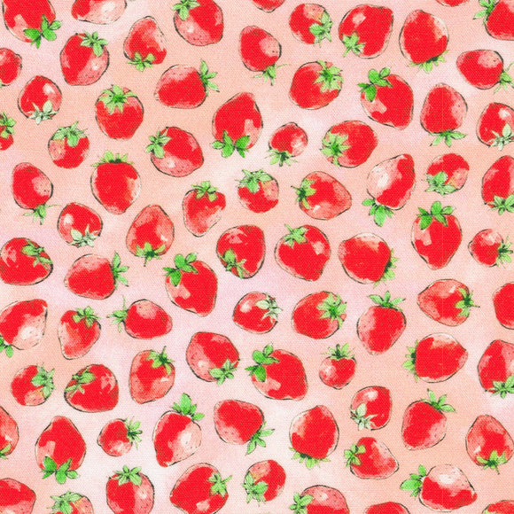 Strawberries - Camellia $12.99/yd