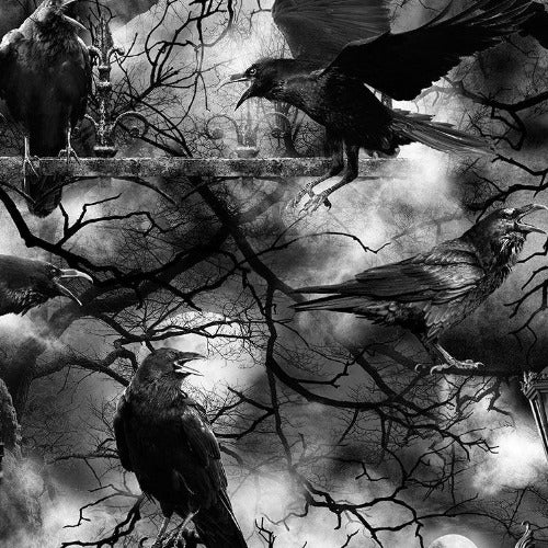 Spooky Crows - Black $11.99/ Yard